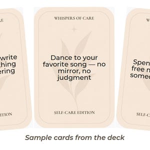 Baralho de cartas de autocuidado para impressão | Uma carta por dia para suporte emocional e mental | Dicas diárias de atenção plena