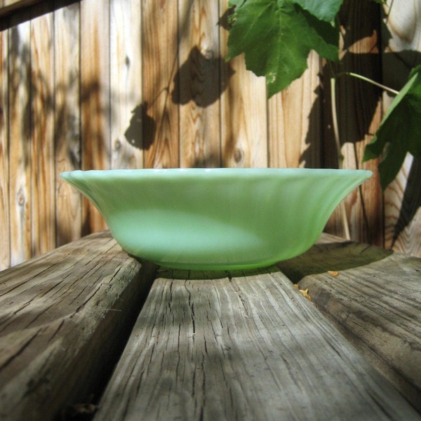 Anchor Hocking Jadeite Fire King Shell Bowl