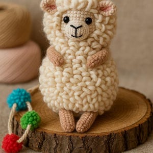 Crochet Pattern Sheep PDF – Amigurumi Sheep Tutorial - Farm Animal Crochet Toy Pattern - Stuffed Plushie PDF for Nursery Decor