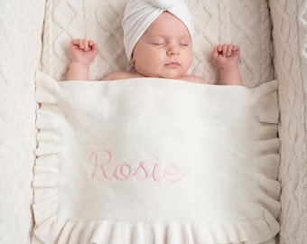 Couverture avec prénom personnalisé | Couverture brodée pour enfant | Couverture personnalisée pour bébé | Couverture unique pour nouveau-né I Cadeau fait main |