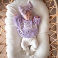 Personalized Name - Hand-Knitted Announcement Jumper - Newborn Gift product logo