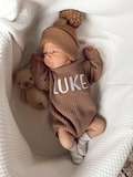 Embroidery Chunky knit baby romper - Newborn gift for baby & New mom product logo