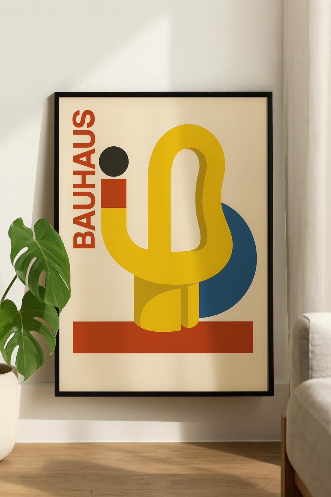 Bauhaus Abstract Art Print Modernist Art Minimalist Geometric Poster in ...