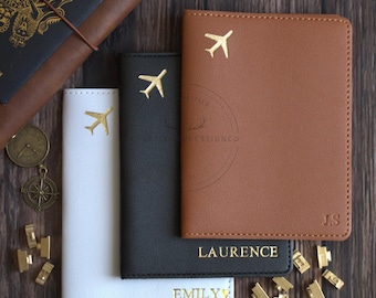 Personalised Passport Cover, Personalized Passport Case, Custom Passport Holder, Leather Passport Wallet, Embossed Travel Organizer Gift