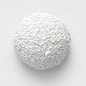 Dotted Clay Wall Sculpture: Sea Urchin Inspired Biophilic Design Object Collectible Art, Limited Edition