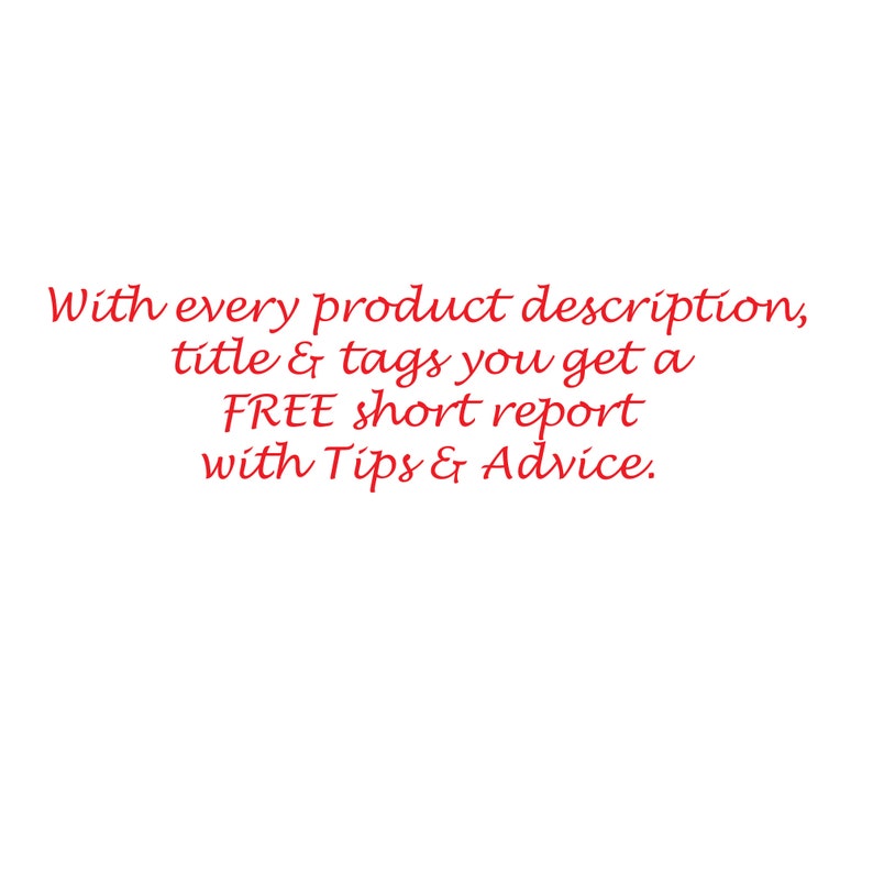 1 Product Description Title and Tags Etsy Shop Help with Listings, Copywriting Services & SEO Relevancy image 4