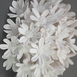 Daisies Flower Sculpture 3D Wall Art - White Floral Wall Decor, Limited Edition Collectible Sculpture