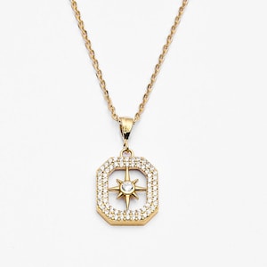 Elegant North Star Necklace - 18k Gold Vermeil  Celestial Jewelry, Best Friend Gift, Christmas Gift