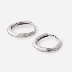 Sterling Silver Hoop Earrings for Men: Minimalist Design