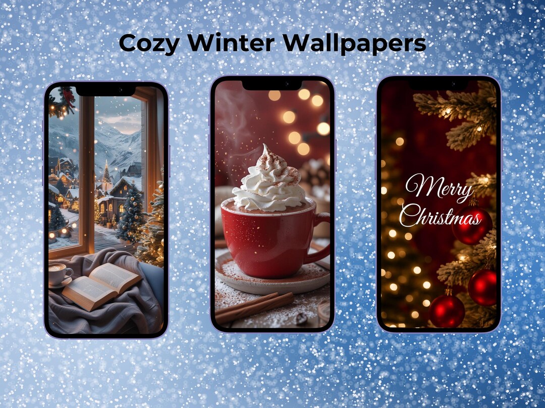 Cozy Winter Phone Wallpapers | Christmas Holiday iPhone Backgrounds