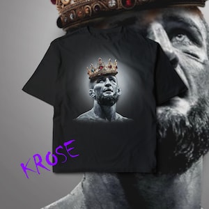 Khamzat Chimaev MMA Fighter T-Shirt: Crown Design, Oversized Cotton Tee