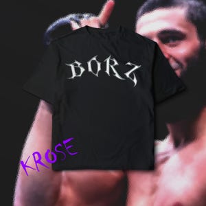 Khamzat Chimaev &#39;The Borz&#39; Oversize Cotton T-Shirt