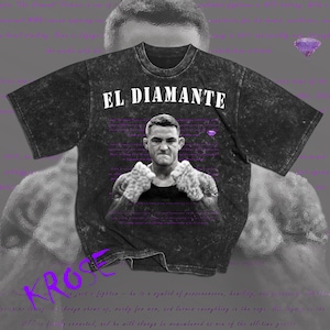 Dustin Poirier MMA T-Shirt: El Diamante Design, Oversized Cotton