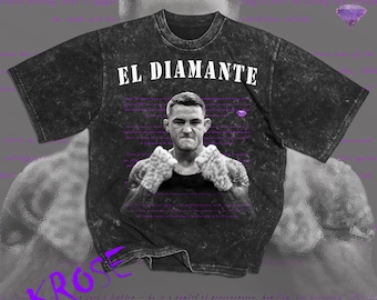 Dustin Poirier MMA T-Shirt: El Diamante Design, Oversized Cotton