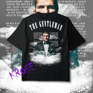 Khabib Graphic Design T-shirt | The Gentleman Khabib |  Dagestan T-shirt |  MMA Fans Tee | MMA Graphic Design Tee | Khabib Nurmagomedov Tee