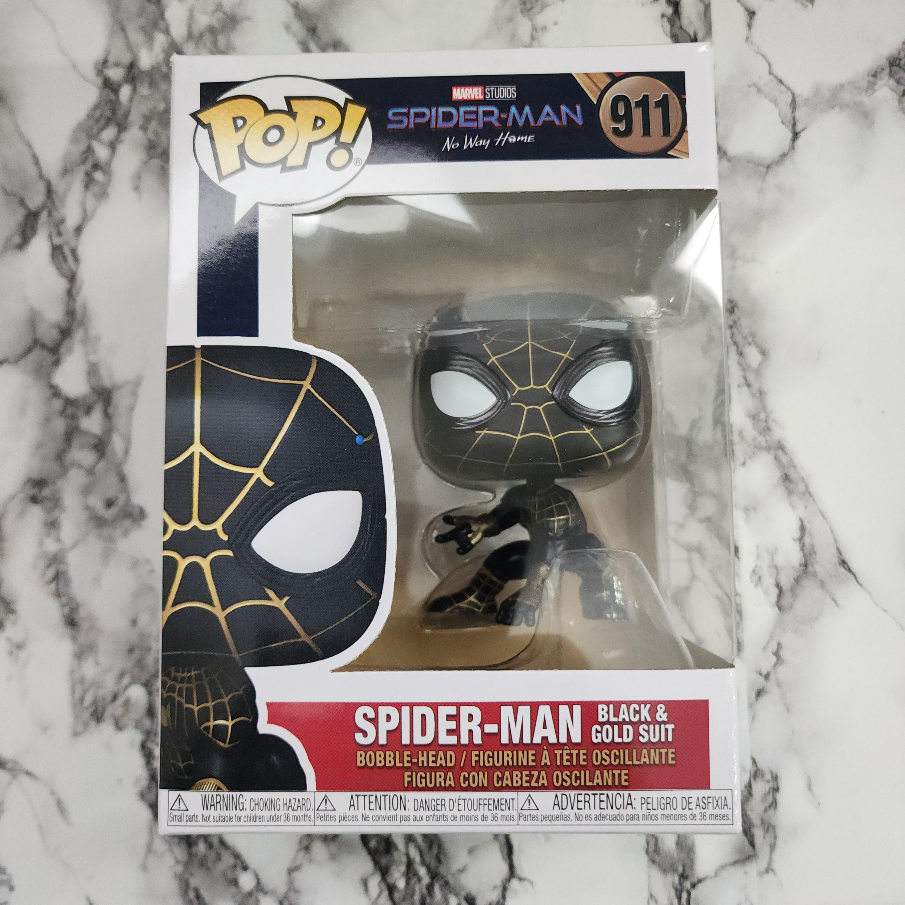 Funko Pop! Spider-man #911 | Black & Gold Suit | Marvel No Way