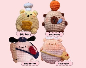 Handmade Crochet Animal Keychain – Cute Plush Bag Charm