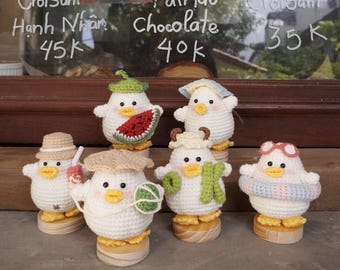 6-in-1-Häkel Ente Amigurumi Anleitungen, Urlaub Enten Kollektion (PDF-Datei)
