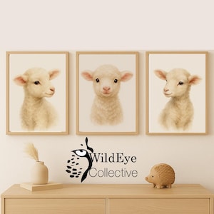 Fluffy & Peaceful: Baby Sheep Printable Wall Art