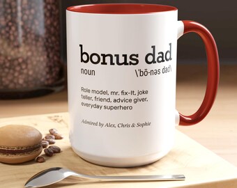 Bonus Dad Definition Mug | Father's Day Gift | Step Father Custom Cup (11oz 15oz)