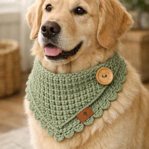 Haakpatroon hondenbandana wafel | Getextureerde sjaal-nekwarmer (pdf-download)