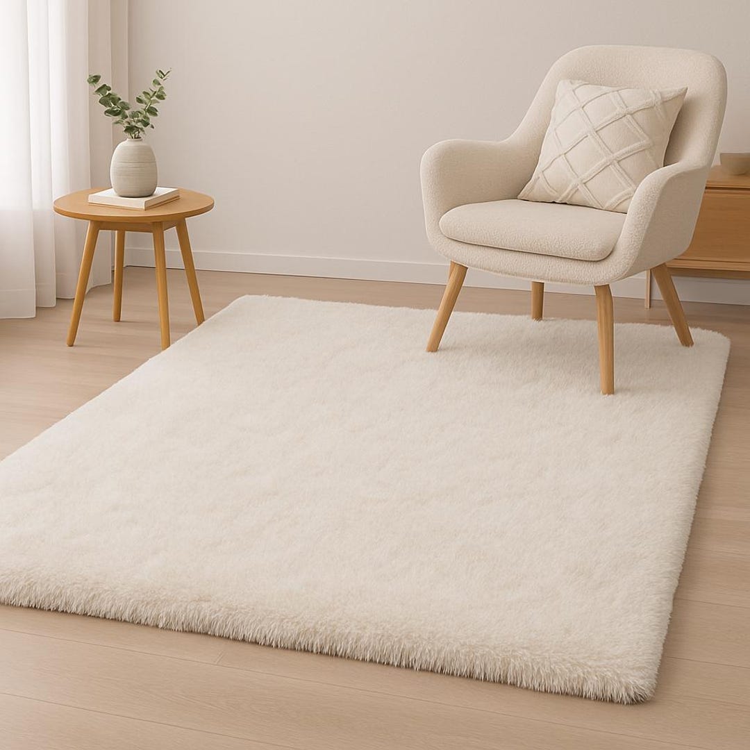 Extra Fluffy Rug Ultra Soft and Cozy for Living Room or Bedroom Perfect ...
