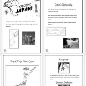 Welcome to Japan Unit | Printable Geography & Culture Activities PDF | Grades 7–9 Social Studies | Map, Quiz, Vocabulary, Brochure, Journal