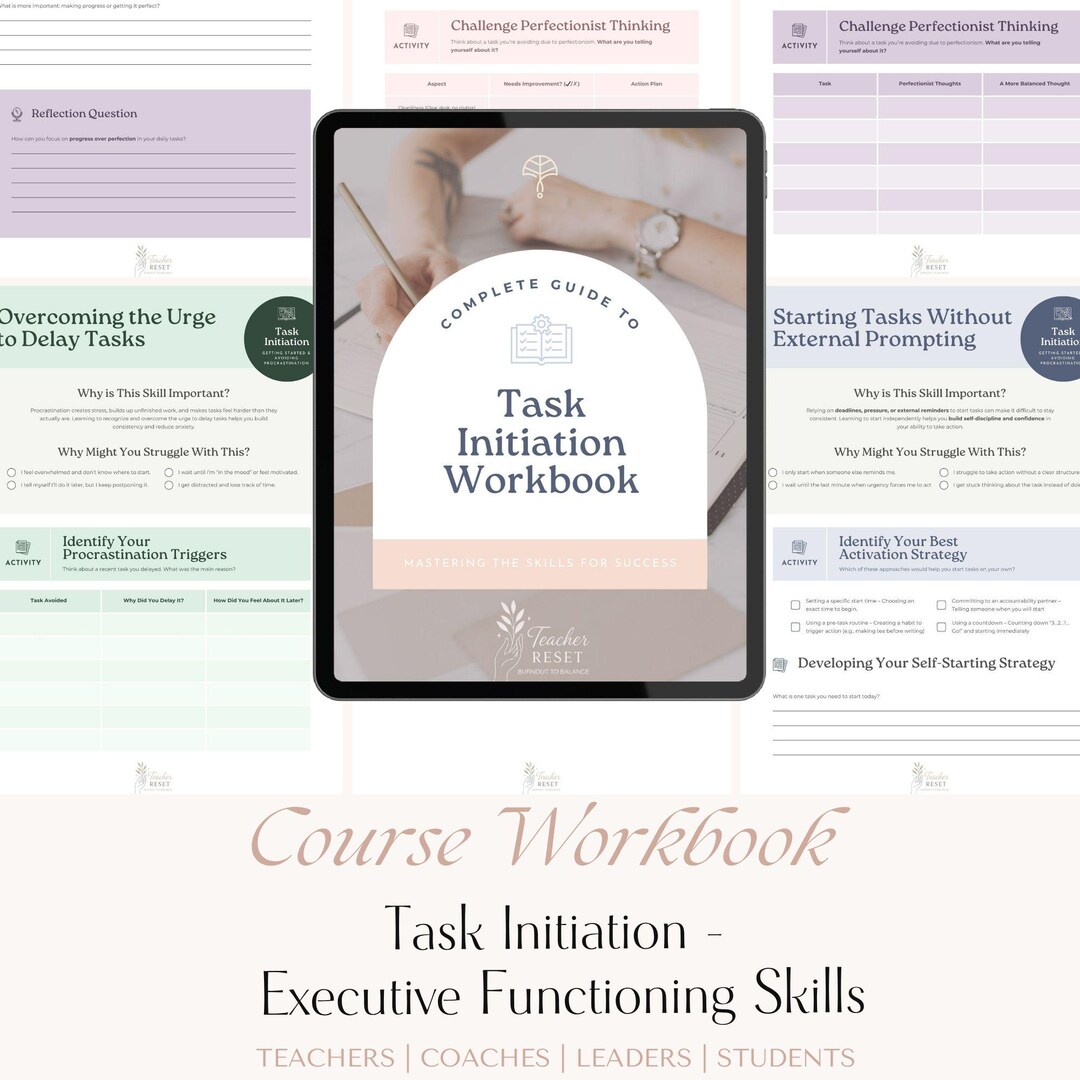 Task Initiation | Executive Functioning Coaching Workbook | Teacher ...