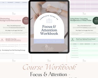 Focus & Attention | Executive Functioning Coaching Workbook | Teacher Students | Wellbeing | ADHD | Professional development | Inclusion