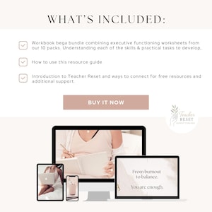 Executive Functioning Workbook | Mega Activity Bundle | Teacher Wellbeing | Coaching | Performance | Leadership | Student Resource | Course image 5