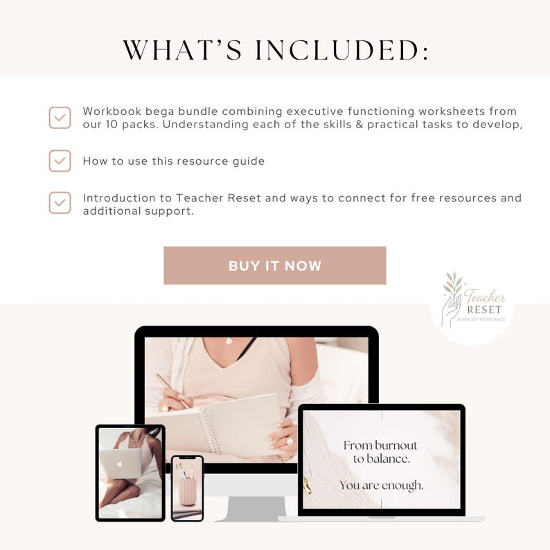 Executive Functioning Workbook | Mega Activity Bundle | Teacher Wellbeing | Coaching | Performance | Leadership | Student Resource | Course image 5