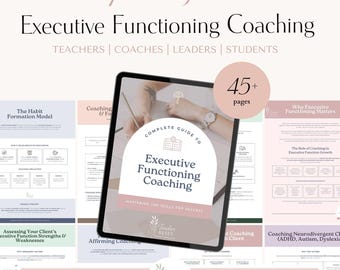 Guide to Executive Functioning Coaching | Digital Download | Instructional Coaching | Teacher wellbeing | Stress | Performance | Motivation