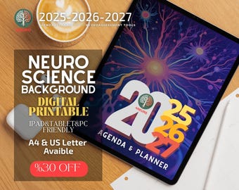 All-in-One Digital Planner 2026-2028: Productivity, Undated Daily Weekly Monthly Journal, Habit Tracker, Printable Template, iPad