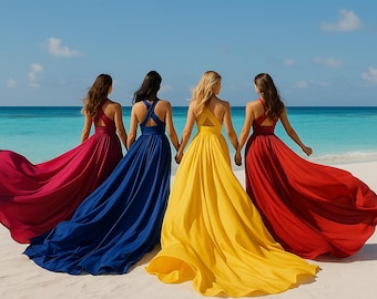 beach photoshoot dress plus size Long Flowy Dresses For Photography Plus Size Custom Flying Dress One Fits All Flying Dress For Photoshoot Group Long Flowy Infinity Dress