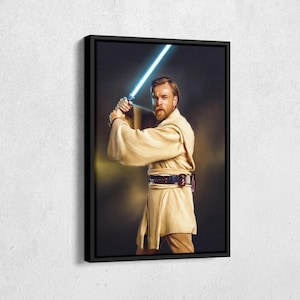 Obi-Wan Kenobi Poster Painting Star Wars Wall Art Home Decor Hand Made Poster Canvas Print
