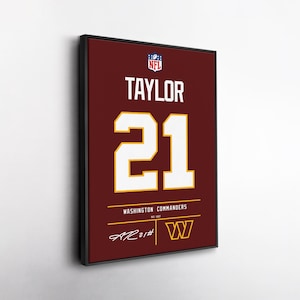 Sean Taylor Washington Commanders Jersey Art, NFL Wall Decor, Canvas Print, Framed Poster, Football Fan Decor, Sports Room