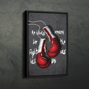 Boxing Gloves Poster Wall Art Home Decor Hand Made Canvas Print