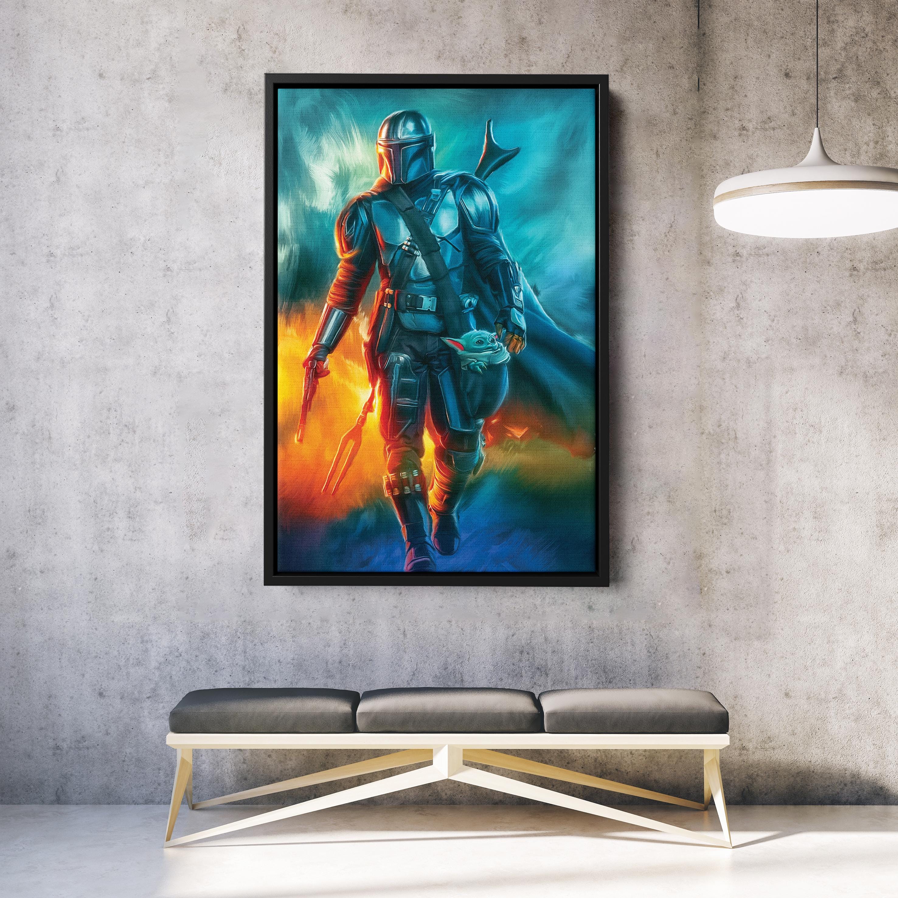 The Mandalorian Grogu Poster Painting Star Wars Wall Art Home Decor ...