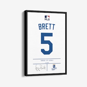 George Brett Jersey Art Kansas City Royals MLB Wall Art Home Decor Hand Made Poster Canvas Print