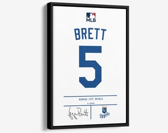 George Brett Jersey Art Kansas City Royals MLB Wall Art Home Decor Hand Made Poster Canvas Print