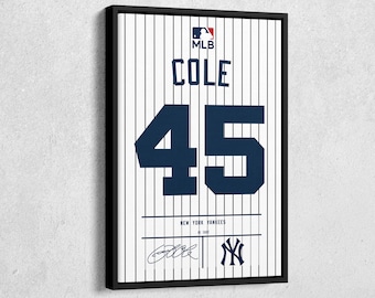 Gerrit Cole Jersey Art New York Yankees MLB  Wall Art Home Decor Hand Made Framed Poster Canvas Print