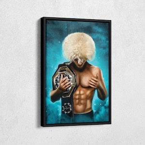 Khabib Nurmagomedov Poster Art UFC Wall Art Home Decor Hand Made Poster Canvas Print