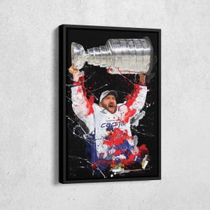 Alexander Ovechkin Poster Washington Capitals NHL Artwork Framed Poster Wall Art Canvas Print Home Decor