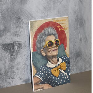 Carte de retraite amusante pour femme | Carte d'adieu collègue | Blague sarcastique sur la vie d'un retraité | de voeux d'adieu de bureau | Carte de départ
