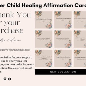 Inner Child Healing Affirmation Cards Printable Deck