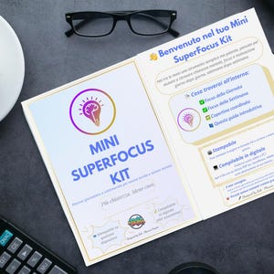 MINI SuperFocus Kit – Planner Giornaliero e Settimanale | Stampabile + Digitale PDF Interattivo per Focus e Produttività