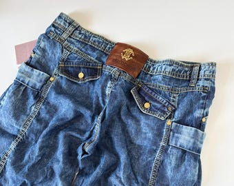 Vintage Just Cavalli Embroidered Bootcut Jeans | Y2K Acid Wash