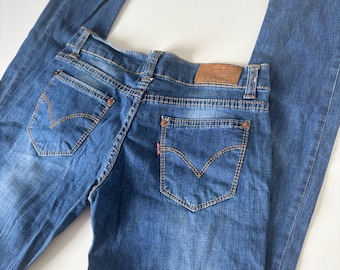 Vintage Levi's Stretch Jeans: Slim Straight Fit, Made in Italy