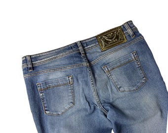Vintage Just Cavalli Floral Jeans: Y2K Bootcut Denim, Made in