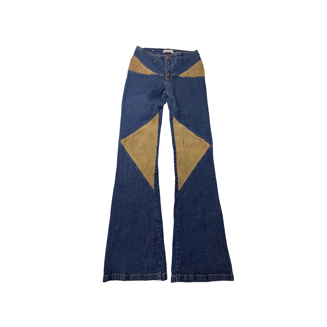 Miss Sixty Y2K Flare Jeans: Italian Corduroy Panel Low Rise - Etsy